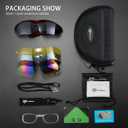 ROCKBROS Polarized Sunglasses Men Women Cycling/Pickleball/MTB Glasses UV Protection, Suitable for Myopia Glasses