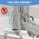 Tub Transfer Bench for Bathtub, Height Adjustable Shower Bench with Backrest, Shower Chair Bath Seat for Elderly, Seniors, Arm Support for Transfer
