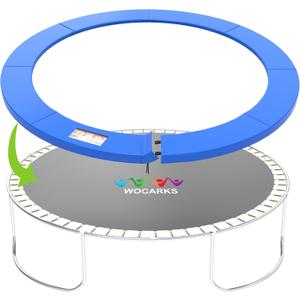 wocarks Trampoline Pad, 12ft Trampoline Replacement Safety Pad, Waterproof and Tear-Resistant Safety Spring Cover Round Frame Pad (Blue, 12FT)