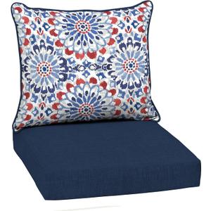 Arden Outdoor Deep Seat Cushion Set, 22 in x 24 in, Weather-Proof, Rain-Proof, Fade Resistant Patio Cushion Clark Blue