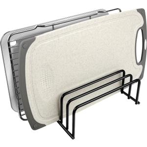 Cutting board organizers (1.0 and 0.6 inch wide slots), cutting board organizer, cutting board storage, biscuit sheets, bakeware organizers for cabinets
