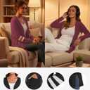 Lightweight Cardigan for Women Long Sleeve Sweater Office (XL)