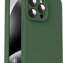 Supdeal Liquid Silicone Case for iPhone 15 Pro Max - [Camera All-Round Protection] [Soft Microfiber Lining Anti-Scratch] 4 Layer Full Covered Shockproof Gel Rubber Phone Case Cover, 6.7", Green