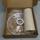 Beige Linen Small Drum Lampshade, 8.66" Top x 8.66" Bottom x 7.87" High Lamp Shade, Lamp Shade Replacement for Table and Floor Lamps, Pendant Light, Handcrafted Lampshade, Easy Assembly