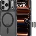 BENKS Magnetic Case for iPhone 17 Pro with Camera Control Button, Compatible with MagSafe, Slim Translucent Matte Shockproof Protective Phone Case, Black