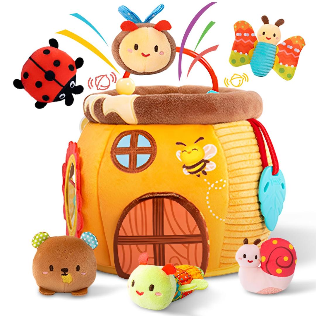 Trsieva Baby Toys 6-12 Months Honey Jar Sensory Soft Toys 