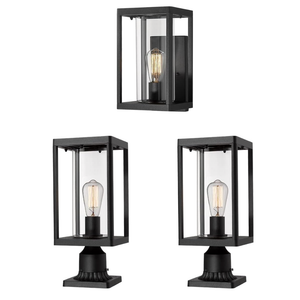 Beionxii Outdoor Post Light, Outdoor Wall Lights - Bundle Set (broken, parts only)