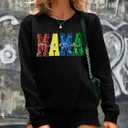 ASTANFY Mama Sweatshirts for Women Boy Mom Graphic Sweatshirt Vintage Cowgirl Outfits Leopard Print Tops (XL)