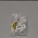 Jetland Cabinet Hardware Handle Pull - 5-Pack, Ivory White with Gold Edge, 2-1/2" (64mm) Hole Centers, PW8803W64