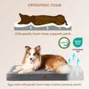 EHEYCIGA Orthopedic XL Dog Beds for Extra Large Dogs with Removable Washable Cover, Grey, 44x32