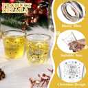 Tioncy 24 Pcs Christmas Shot Glasses 2 oz Clear Shot Glass Happy Holiday Print Cocktail Glasses Funny Cool Mini Whiskey Shot Glass Cups for Christmas Table Decoration Present Drinking Supply(Cool)