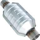Universal 2.25" Inlet/Outlet Catalytic Converter High Flow T409 Stainless Steel 53005,53004 (EPA Compliant)