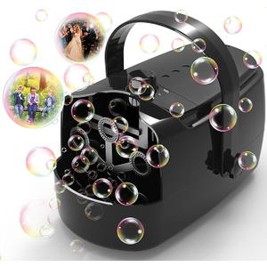 Bubble Machine, Automatic Bubble Blower, Colorful Bubbles for Kids Toddlers, for Indoor Outdoor Birthday Party