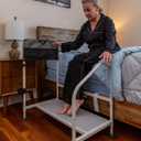 step2bed Deluxe Bed Rails for Elderly Adults - Adjustable Height Bed Safety Rail for Seniors with Cane Holder, LED Light, Mesh Bag, Handicap Grab Bars and More - Premium Bed Side Step Assist Device