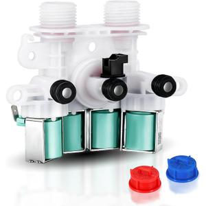 WTW8500DR2 WTW7500GW0 Washer Water Inlet Valve Fit for Whirl-pool WTW7500GC0 WTW8500DC2 WTW8500DR1 WTW7500GC2 WTW7500GW2 WTW8500DC0 WTW8500DR0 WTW8500DW0 WTW8500DW3 WTW8500DC5 WTW7500GW3 WTW8500DC3