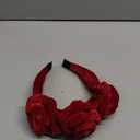 QTMY Velvet Wide Rose Flower Headbands Vintage Hairband Elastic Hair Hoops Fashion Hair Accessories for Women Girls