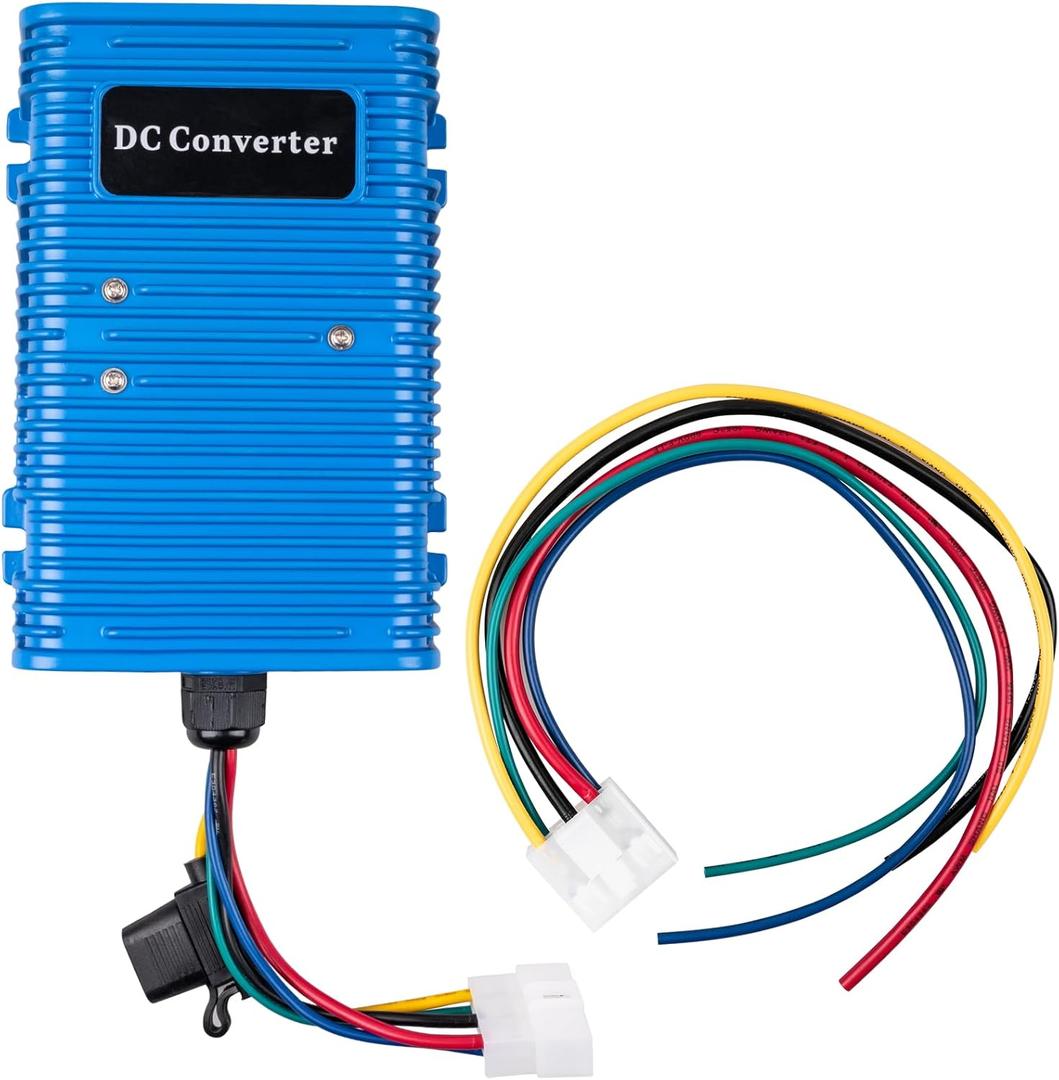 Golf Cart Converter AJulyBee 48v to 12v Golf Cart Voltage Regulator, 30 Amp DC to DC Converter for E-Z-GO Club Car Yama-ha