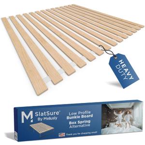 Meliusly SlatSure King Size Bunkie Board  Heavy Duty Vertical Bed Slats & Foldable Wooden Support Board for Sagging Mattress or Platform Bed, Box Spring Alternative and Replacement, Patent Pending