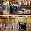12 Pack Mini Tabletop Chalkboard Sign with Base Stand, 5 X 6 Inch Vintage Wooden, Ideal for Table Numbers, Food Signs, Message Boards, Party Decorations, Event Supplies