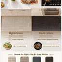 Color&Geometry Kitchen Rugs 2PCS-23x35+23x82 Non-Slip Rubber Backed,Greige