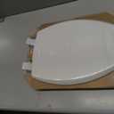 Mayfair Cassel Slow Close Toilet Seat, Easy Clean, Non Slip Premium Wood Seat, Easy Install, Made in USA, Elongated, White