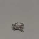 925 Sterling Silver Shiny Full Diamond Gemstone Ring 18k Gold Bow Cocktail Ring Cubic Zirconia Promise Rings CZ Diamond Butterfly Ring Eternity Engagement Wedding Band Ring for Women Z.59 (US Code 10)