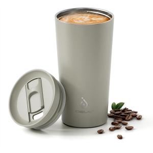 Ideus 17 oz Travel Coffee Mug, Double Wall Vacuum Stainless Steel Insulated Coffee Tumbler With Lid, Splash-Proof & Cup Holder Friendly, Keeps Drinks Hot/Cold, Dishwasher Safe, Celadon