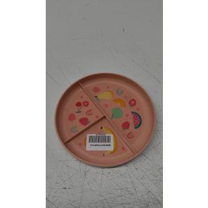 Wheat PP Divided Plates Coral Happy Fruit