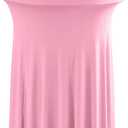 1 Pack Pink Spandex Stretch Round Table Covers with Skirt - 24x43 Inch Fitted Elastic Cocktail Tablecloth for High Top Bar, Party & Wedding Decor, Pink