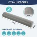 2Pack Inflatable Travel Bed Rails for Toddlers, Non-Slip Soft Flocking Blow Up Bed Rails for Kids | Toddler Bed Guard Rail for Full, Queen, King Size Beds, Portable Bed Bumper for Travel
