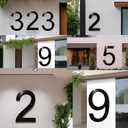 Large 10-Inch Floating House Number - Upgraded Anti-fade Modern Address Number - Perfect for Home/Office or Business/Elegant Black/Number 3