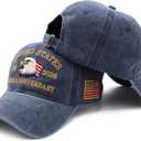 250 Anniversary USA Hat 250th Anniversary USA Baseball Cap Embroidered Patriotic Hat for Men & Women (Blue)