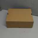 Coutgo Womens Chunky Platform Lug Sole Loafers Mid Heel Square Toe Dress Walking Work Shoes with Buckle Chain (6, Beige)