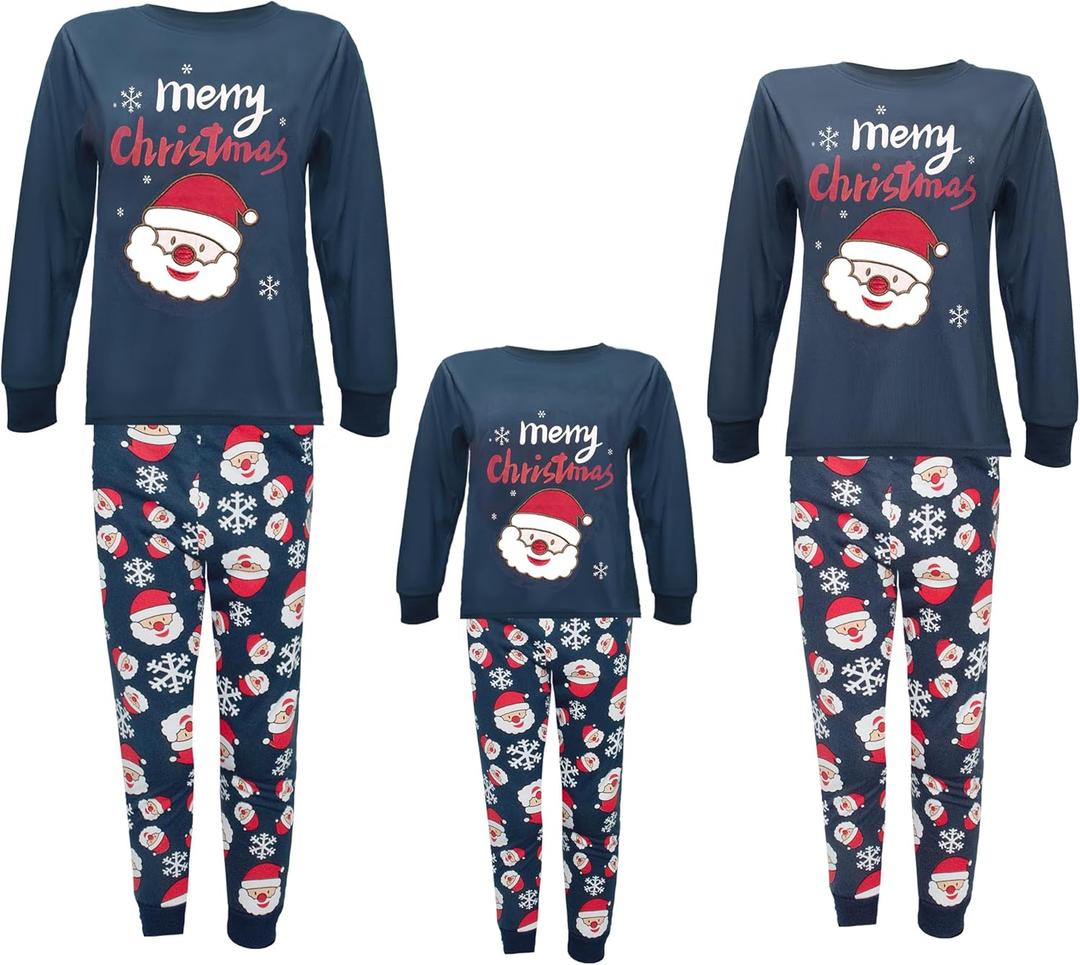 HYCLES Family Christmas Pajamas Matching Sets Christmas Pjs Family Set Pajamas Cartoon Snowman Santa Claus for Men Couple