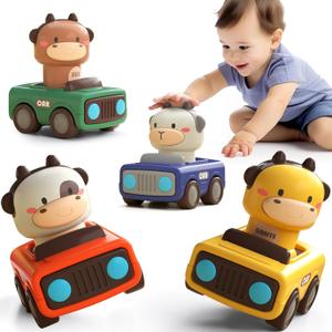 iPlay, iLearn Press to Go Car Toys for Toddlers 13, Baby Animal Racing Cars, Infant Play Vehicle Set, Baby Push Go Friction Car Toys for 691218 Months, 1st Birthday Gifts for 12 Years Old Boys