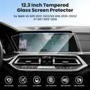 Canvcle Screen Protector for 2019-2023 BMW X5 G05/2020-2023 X6 G06/2019-2022 X7 G07, 12.3 Inch Navigation Screen Tempered Glass Touchscreen Protector Navigation Screen Cover Protective Film