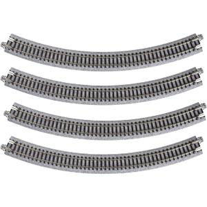 Kato USA Model Train Products Unitrack, 315mm (12 3/8") Radius 45-Degree Curve Track (4-Piece) (Large)