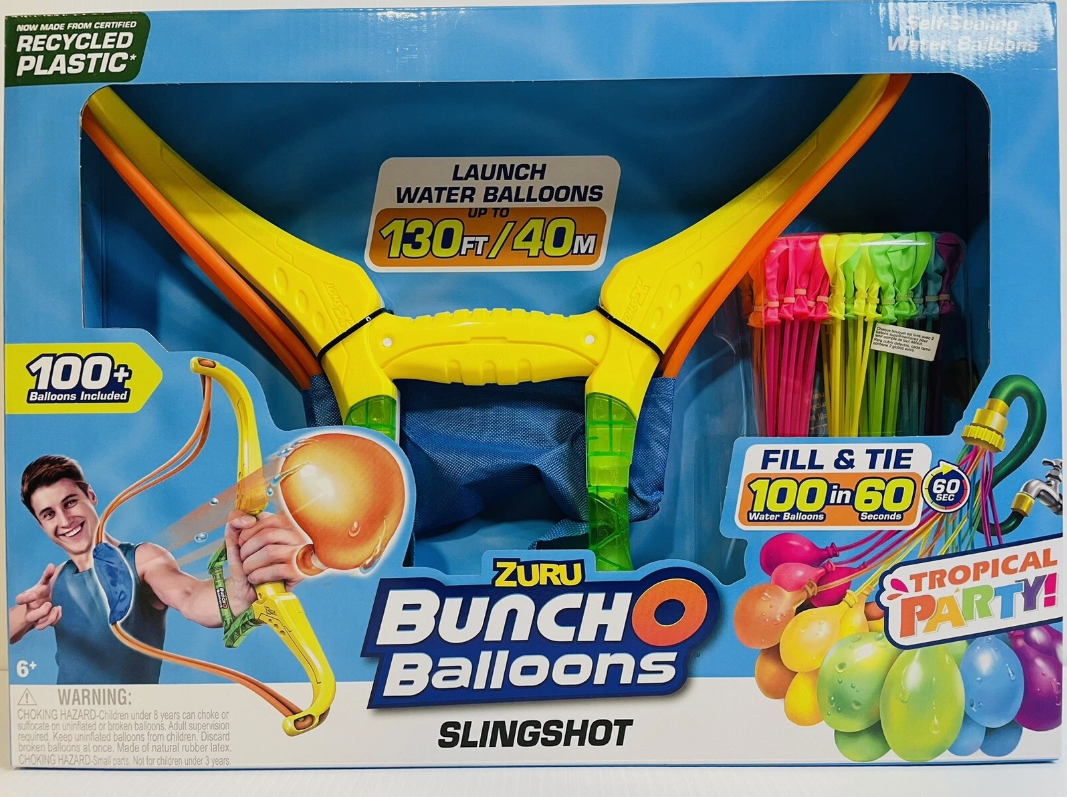 Zuru BunchO Water Muticolor 100 Balloons Slingshot Game Age 6+ Tropical Party