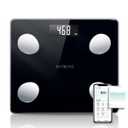 NUTRI FIT Scale for Body Weight Digital Bathroom Smart Scale with Bluetooth for BMI, Body Fat, Muscle Mass, 20 Body Composition Analyzer Health Monitor Sync Apps 330lbs, Batteries Included