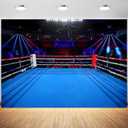 7x5ft Boxing Ring Backdrop Stadium Boxing Arena Photography Background for Man Boys Birthday Party Banner Sports Decoration Portraits Supplies Photo Booth Props