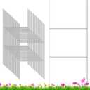 25 Pack Yard Sign Stakes, 24x10 Metal H-Stakes for Real Estate, Custom DIY Outdoor Signs