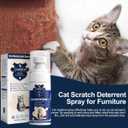 2 Bottles Cat Deterrent Spray Natural, Non-Toxic Anti-Scratch Spray for Cats & Kittens Indoor & Outdoor Pet Training Aid Furniture & Carpet Protector (Blue, M)