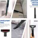 1-3/8 Vacuum Attachments for Shark & Miele, Horsehair Dusting Brush, Crevice Tool, Upholstery Attachment, Fit Shark Rotator NV360 NV350 NV500 NV501 HV300 HV301 HV322 HV371 HV372 & Miele C1 C2 C3