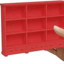 Doll House Accessories and Furniture Bookshelf in 1:12 Scale, Featuring a Dollhouse Bookshelf with openable Drawers, Doll House Shelves fits Dollhouse Living Rooms, Studies, or Library Decorations