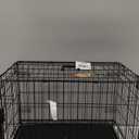 Amazon Basics Portable, Foldable Metal Wire Dog Crate with Removable Tray, Single Door, Divider Panel, Quick Setup, 30 x 19 x 21 In, Black