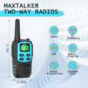 MaxTalker Walkie Talkies Long Range for Adults, Rechargeable Walkie Talkies 6 Pack with 22 FRS Channels, 2 Way Radios, NOAA, Li-ion Battery, LED Flashlight, VOX Gift for Family Hiking Camping