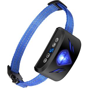 Dog Bark Collar for Large Medium Small Dogs,Smart Bark Collar,Rechargeable and Waterproof Anti Barking Training Collar with 3 Modes,Dog Shock Collar with Beep and Flash Light