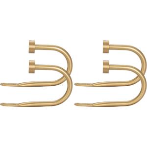 Premium Curtain Holdback, Quality Metal Decorative Curtain Holdbacks with Zinc Alloy Cap Finials,Rust-Proof, Set of 2 Window Curtain Holdbacks,Warm Gold