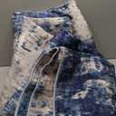 Washable Area Rugs 6'x9' Non-Slip Modern Abstract Soft for Living Room Entryway Bedroom Nursery, Print Pattern, Blue Grey Navy Gray