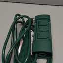 BESTTEN Outdoor Power Strip with Covers and Overload Protection Switch, Double Sided 6-Outlet Yard Power Stake with 9-Foot Long Extension Cord, ETL Certified, Green